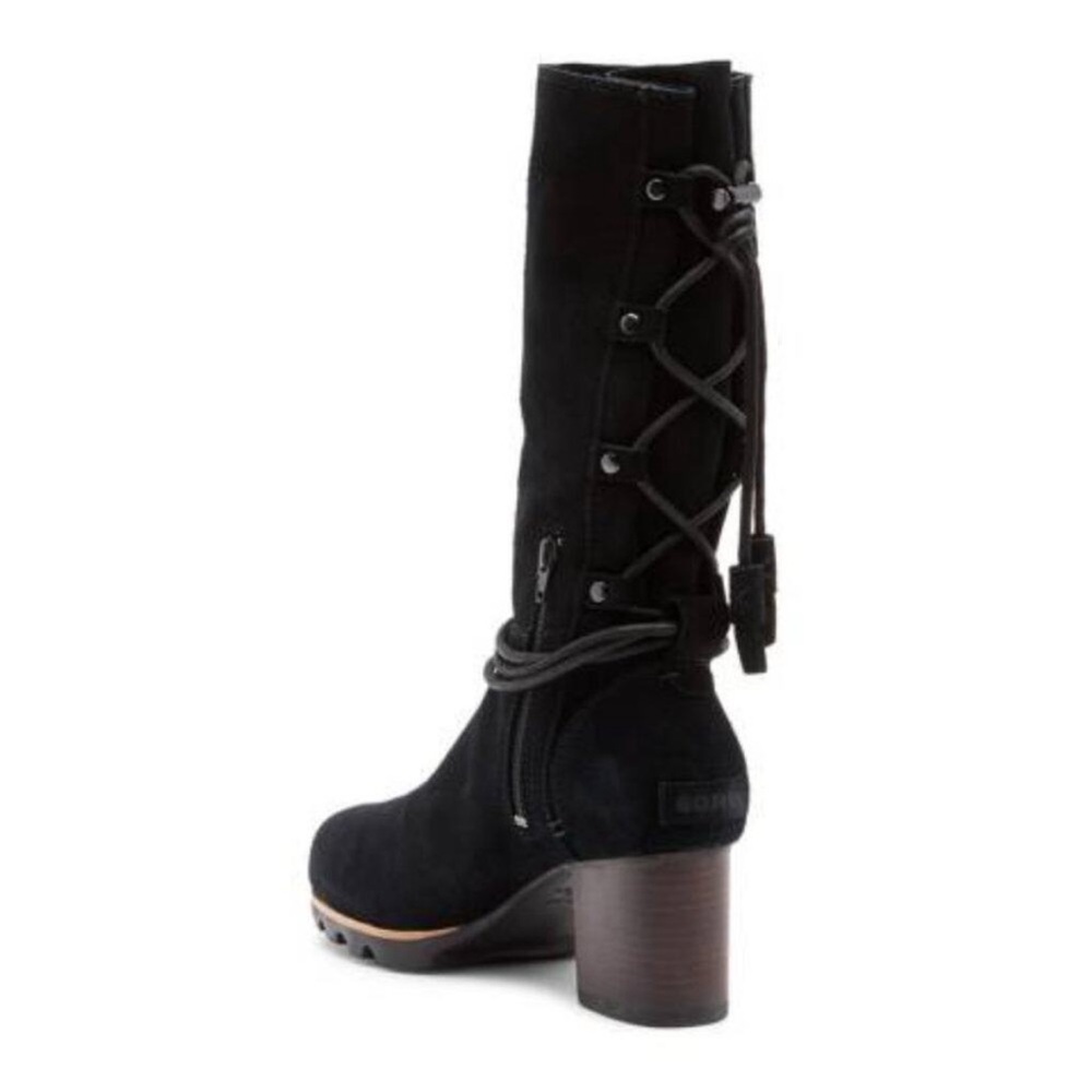 Sorel Farah Waterproof Suede Tall Black Boot size 7.5 womens shoes - Picture 3 of 14
